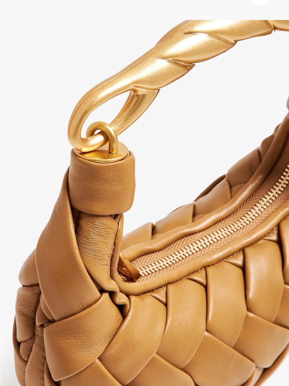 NWB JW PEI Orla Weave Bag w/removable crossbody strap in Brown (camel/tan) - Picture 11 of 16